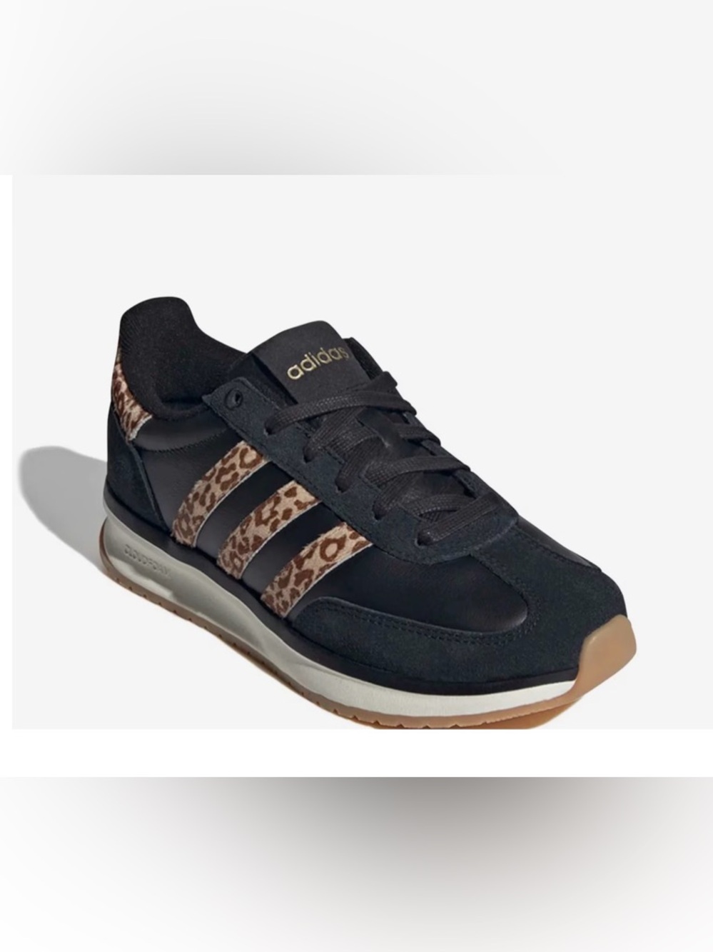 adidas Women's Black Leopard-Accent Retro Run 70’s 2.0 Sneakers